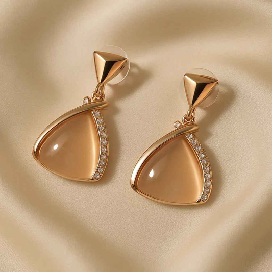 Blush Crystal Drop Earrings - Gems and Glitter