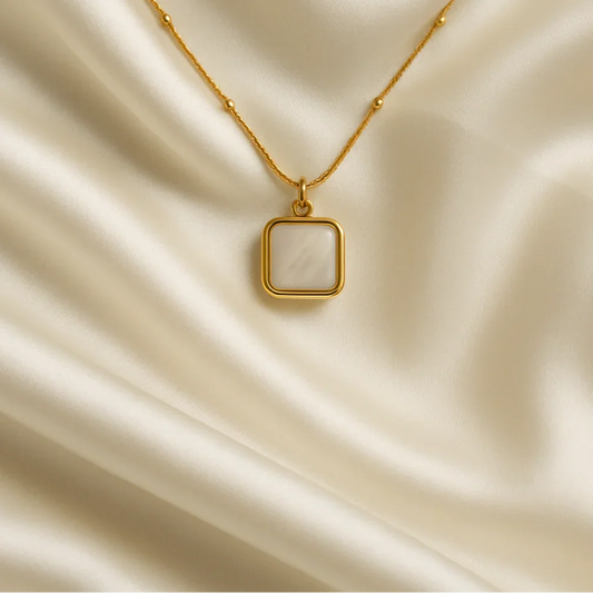 Square Opal Pendant Necklace - Gems and Glitter