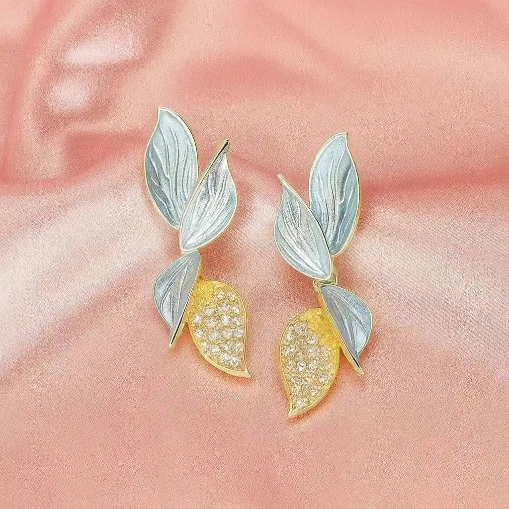 Leaf Crystal Earrings – Buy 2 Get 4 Offer (Prepaid Only) - Gems and Glitter