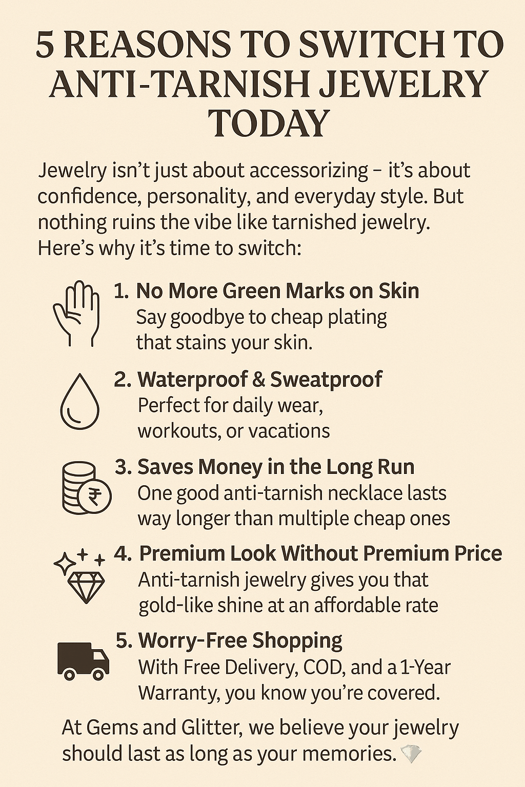5 Reasons to Switch to Anti-Tarnish Jewelry Today Gems and Glitter