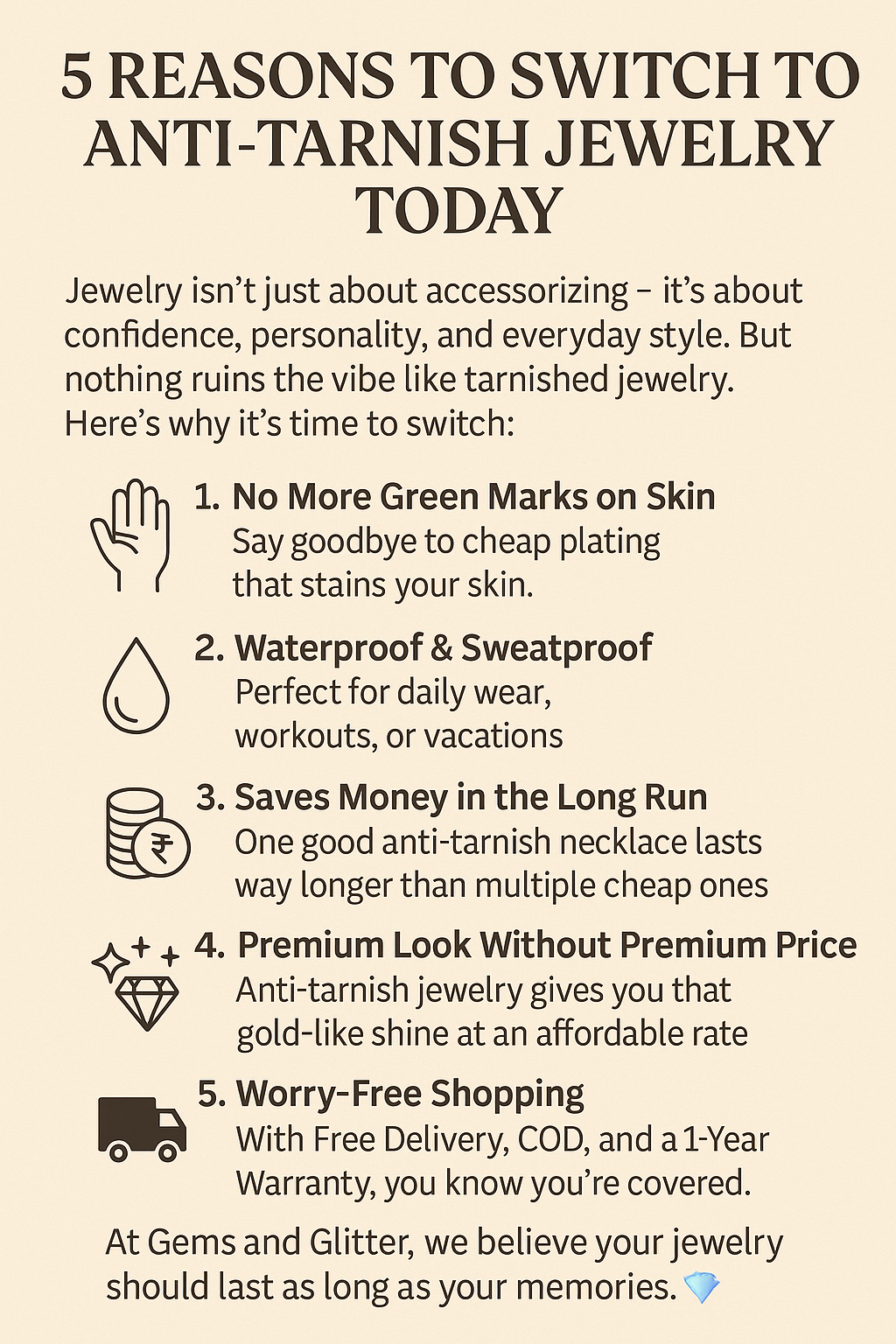 5 Reasons to Switch to Anti-Tarnish Jewelry Today