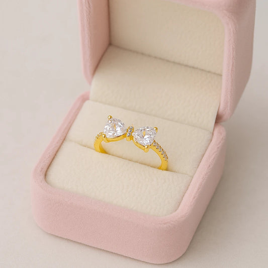 Elegant Gold Bow Ring with Sparkling CZ – Anti-Tarnish | Gems and Glitter