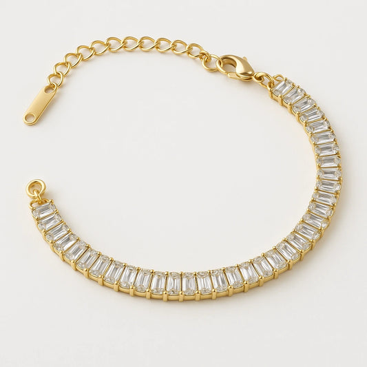 Anti-Tarnish Gold Crystal Bracelet – Elegant & Waterproof - Gems and Glitter