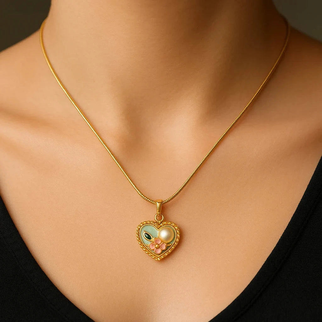 Anti-Tarnish Gold Heart Necklace – Elegant Love Jewelry - Gems and Glitter