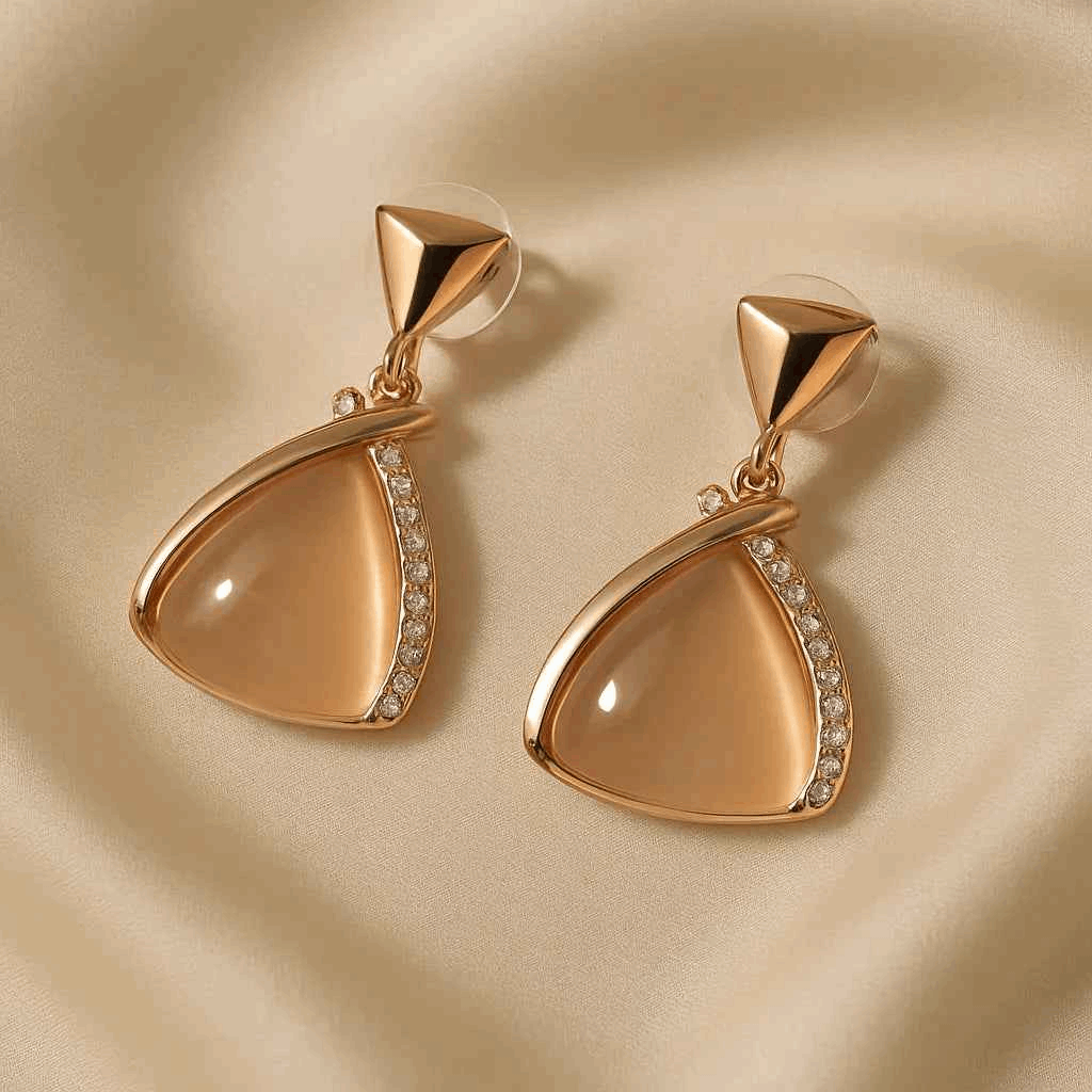 Blush Crystal Drop Earrings - Gems and Glitter