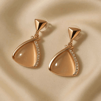 Blush Crystal Drop Earrings - Gems and Glitter