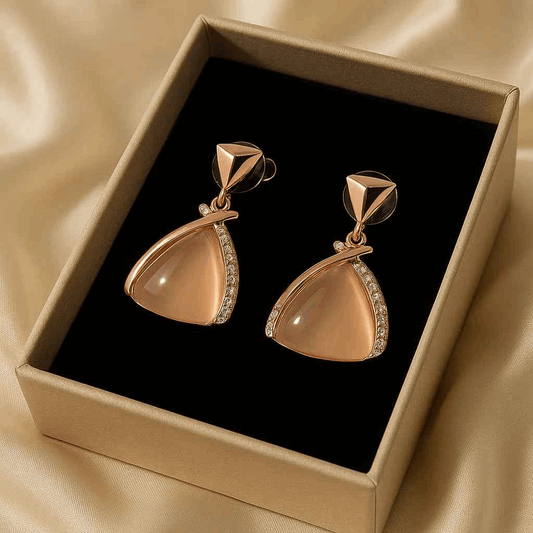 Blush Crystal Drop Earrings - Gems and Glitter