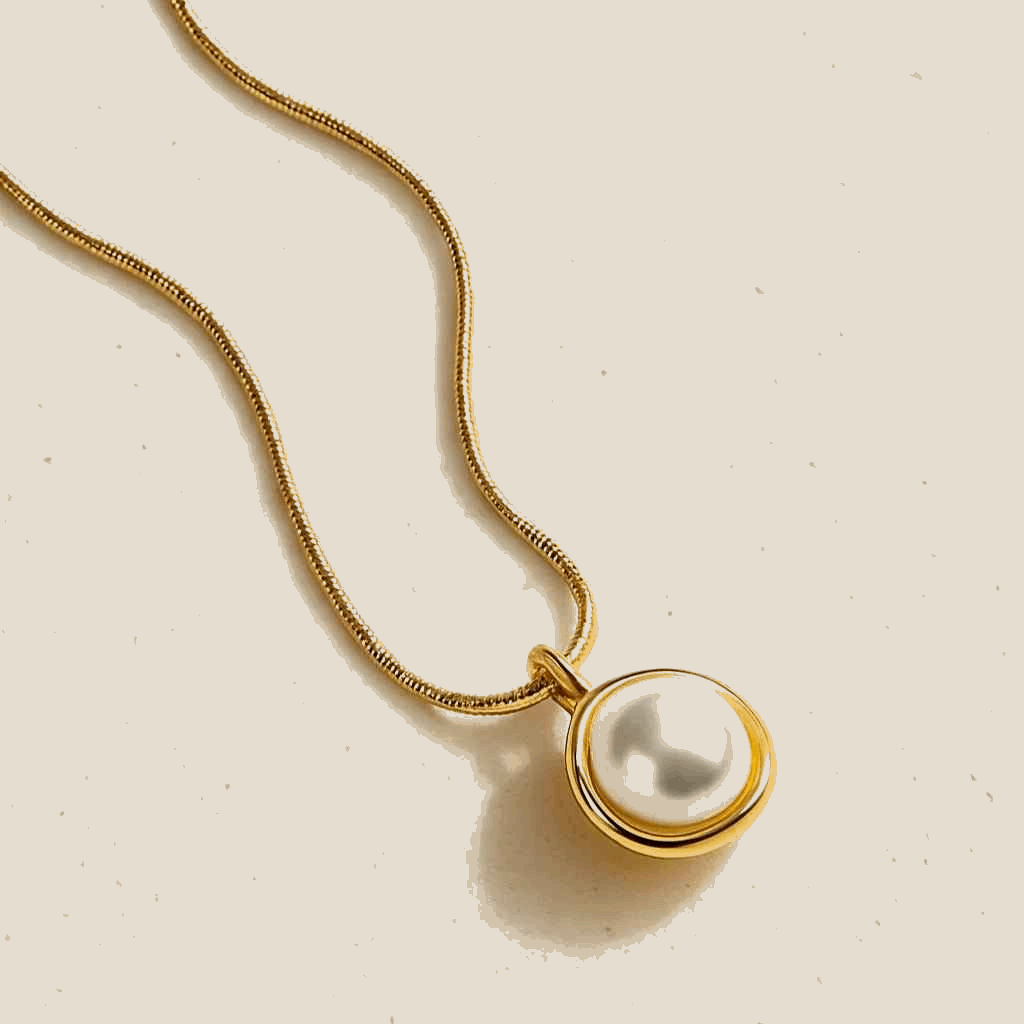 Elegant Gold - Plated Pearl Pendant Necklace - Gems and Glitter anta - tarnish