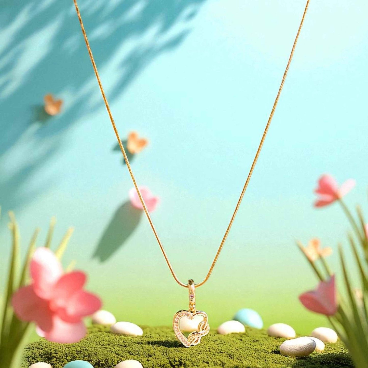 Enduring Love Infinity Pendant Necklace - Anti - Tarnish Gold - Gems and Glitter anta - tarnish