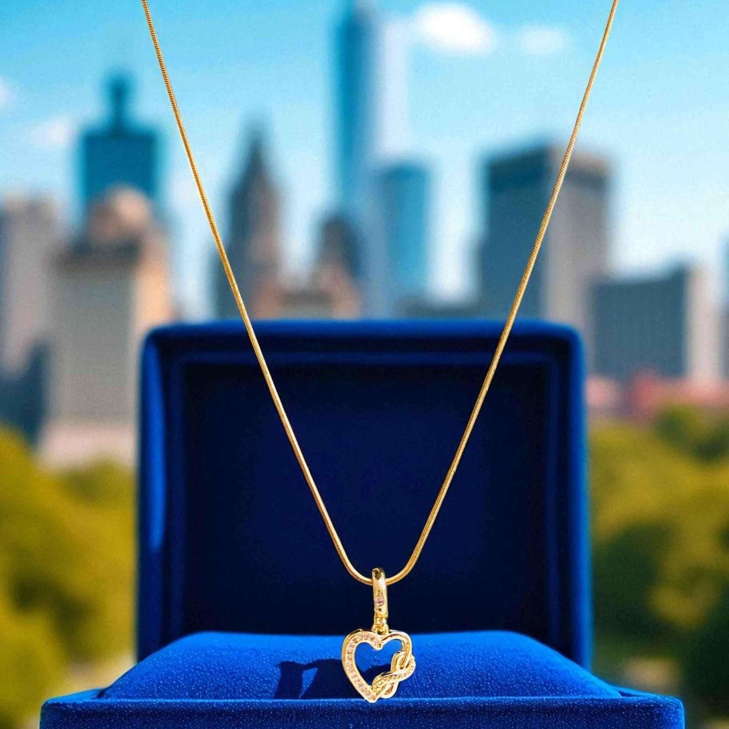 Enduring Love Infinity Pendant Necklace - Anti - Tarnish Gold - Gems and Glitter anta - tarnish