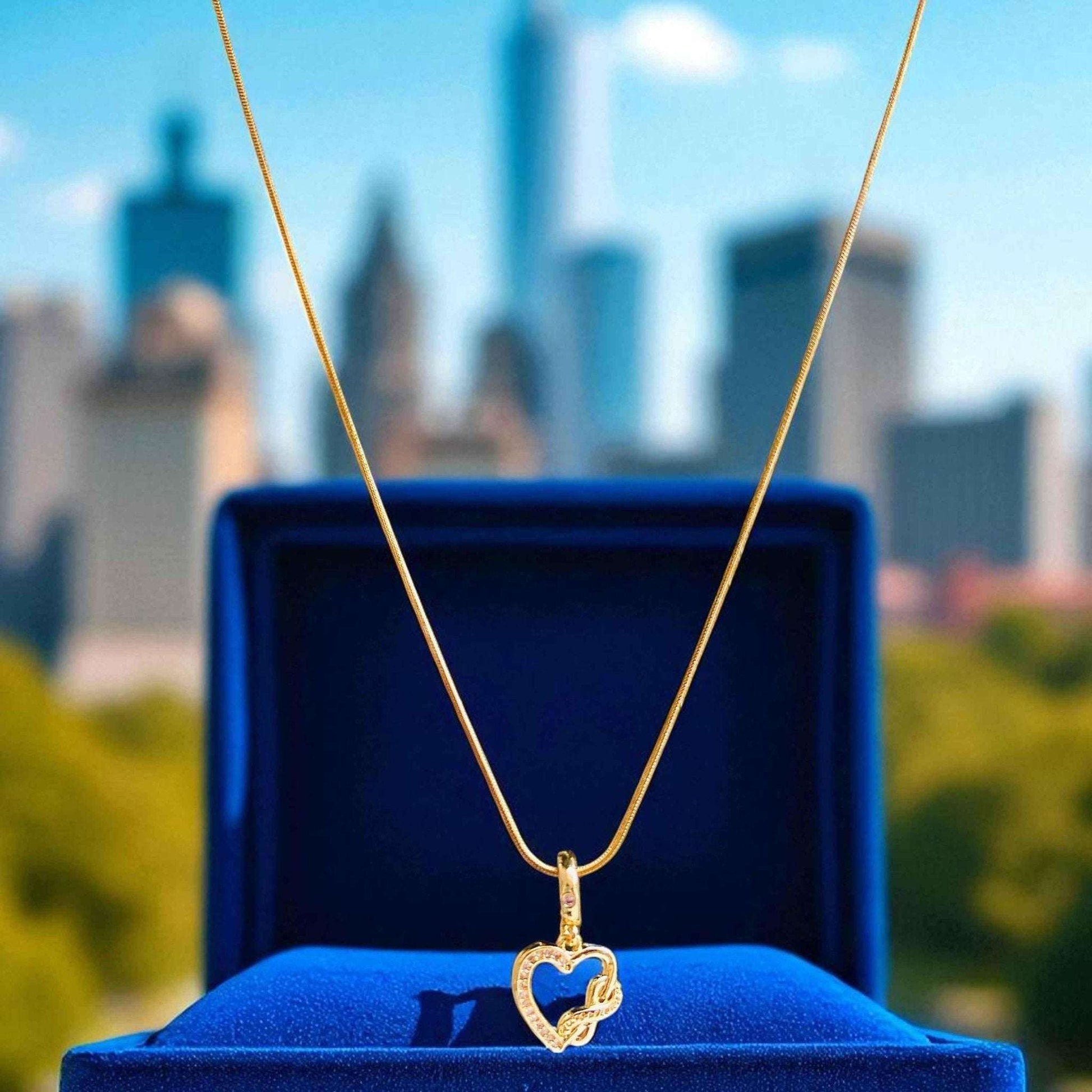 Enduring Love Infinity Pendant Necklace - Anti - Tarnish Gold - Gems and Glitter anta - tarnish