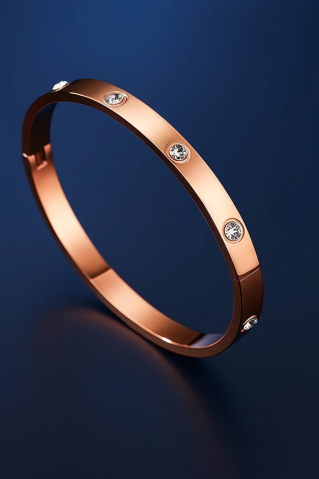 Golden Crystal Bangle – Luxe Band Unisex Designer Jewelry - Gems and Glitter anta - tarnish