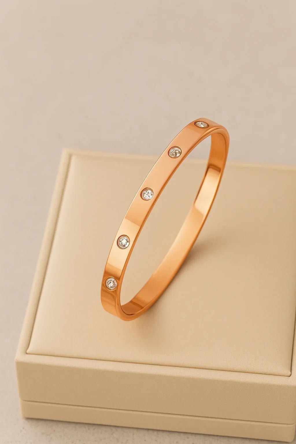 Golden Crystal Bangle – Luxe Band Unisex Designer Jewelry - Gems and Glitter anta - tarnish
