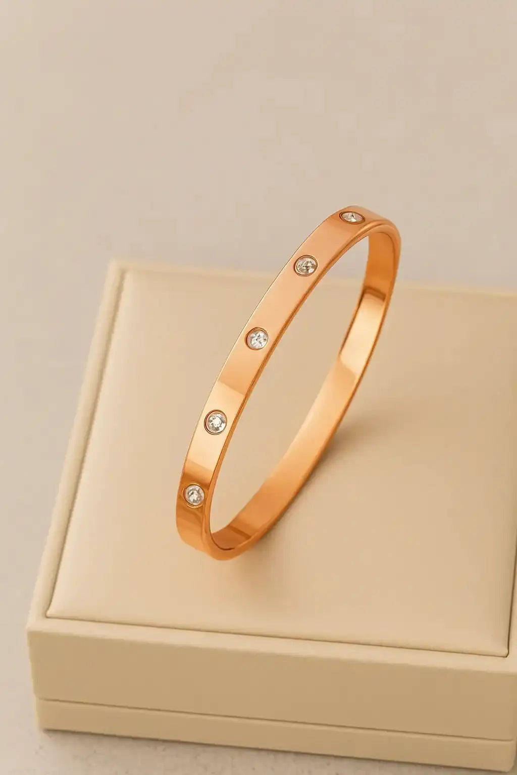 Golden Crystal Bangle – Luxe Band Unisex Designer Jewelry Gems and Glitter
