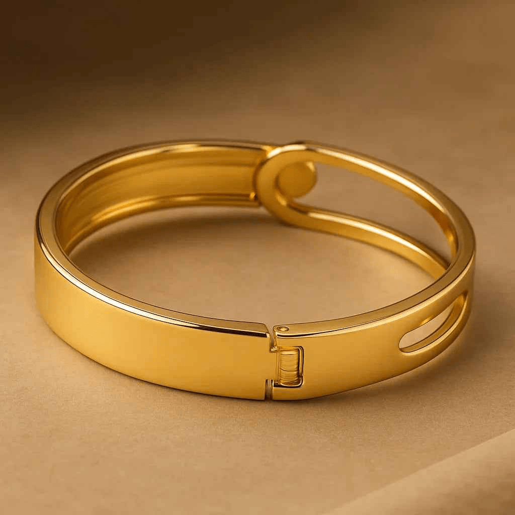 Modern Luxe Lock Bracelet – Anti - Tarnish | Waterproof - Gems and Glitter anta - tarnish