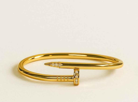 Nail Bangle – 18K Gold Plated & Anti - Tarnish - Gems and Glitter anta - tarnish