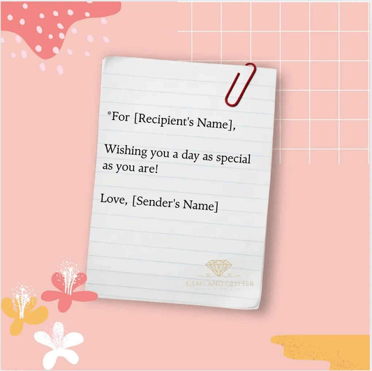Your Complimentary Personalized Message - Gems and Glitter anta - tarnish